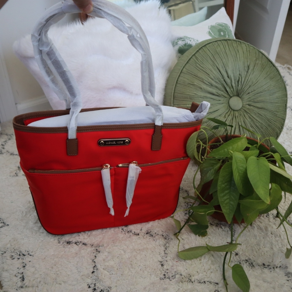 Michael Kors sangria tote bag NWT